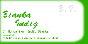 bianka indig business card